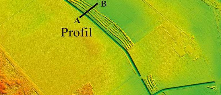 Landwher im Digitalen Geländemodell