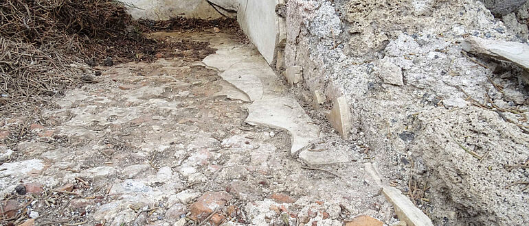 Badeanlage Pompeji: Becken (Detailaufnahme)