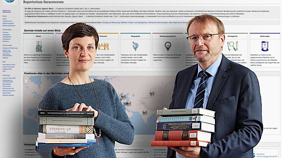 Dr. Katharina Gahbler und Prof. Dr. Matthias Becher vom Institut für Geschichtswissenschaft der Uni Bonn
