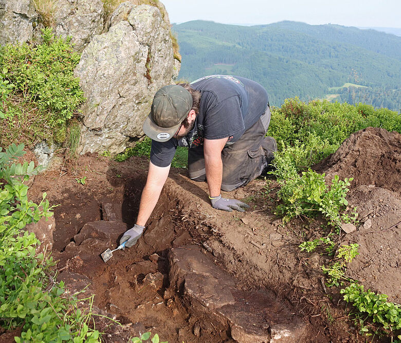 Ausgrabung auf dem Feldstein