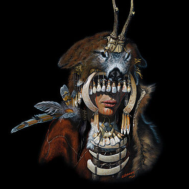 Schamanin von Bad Dürrenberg (Rekonstruktionszeichnung)