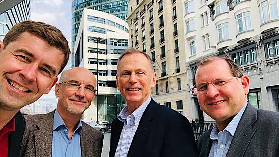 Die leitenden Wissenschaftler von HistoGenes (von links nach rechts): Johannes Krause, Walter Pohl, Patrick Geary und Tivadar Vida