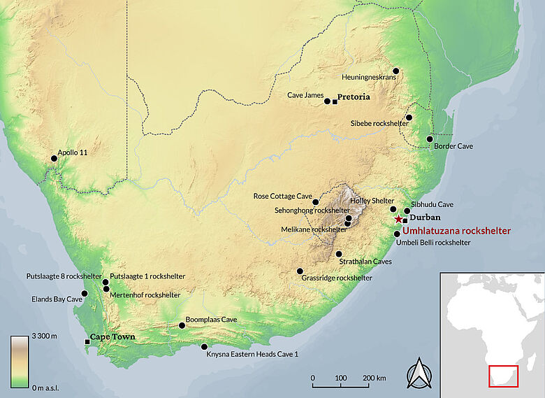 Fundstellen aus Middle und Later Stone Age