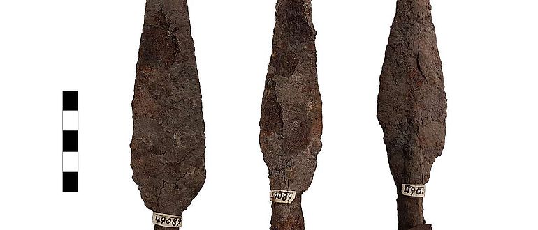 Speerspitzen aus der griechischen Koloniestadt Kasmenai/Monte Casale auf Sizilien