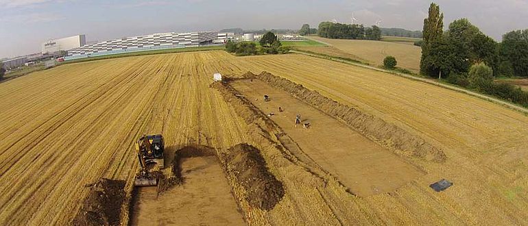 Grabungsflächen westlich des Osterbönenener Weges