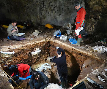 Höhlengrabung in Spanien