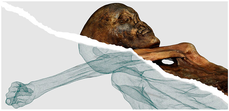 Digitaler Zwilling von Ötzi, dem Mann aus dem Eis Digitaler Zwilling von Ötzi, dem Mann aus dem Eis