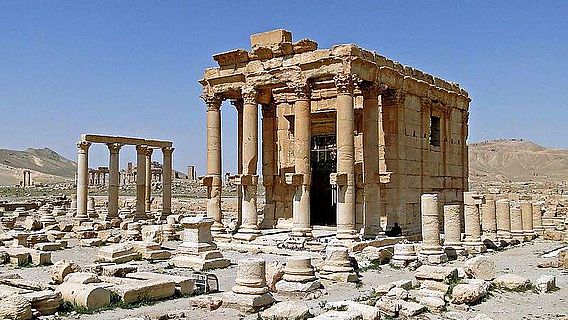 Der Baal-Shamin-Tempel von Palmyra im Jahr 2010