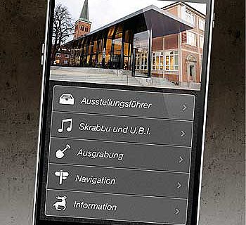 Startseite der mobilen Anwendung des Hamburger Helmsmuseums © AHM.