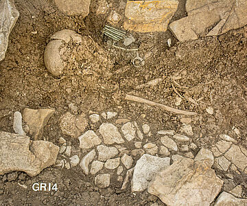 Detailaufnahme Kopila Grab 14