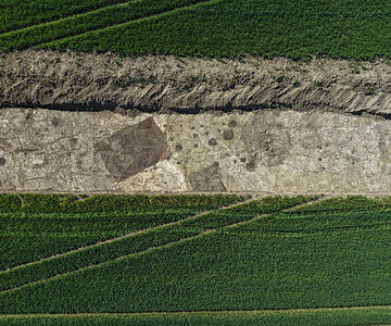 Archäologische Befunde im Drohnenbild