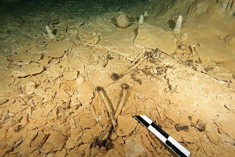 Fundort des Skeletts in der Chan-Hol-Höhle