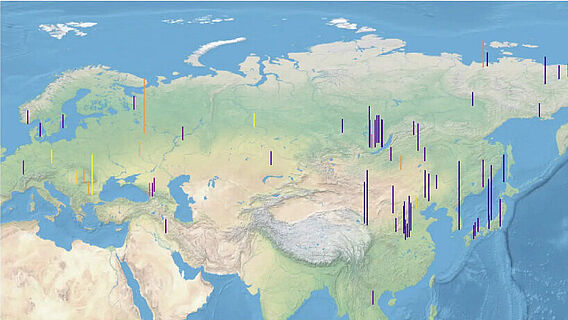 Karte der Probennahmestellen