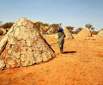 Kuvale Siedlung in Angola
