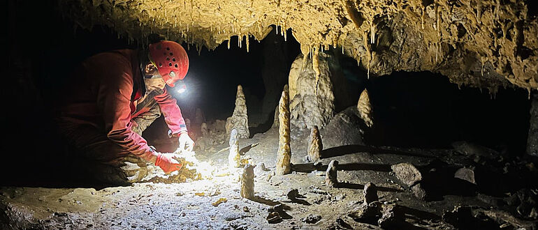 Tropfsteine in der Closani-Höhle als Klimaarchiv