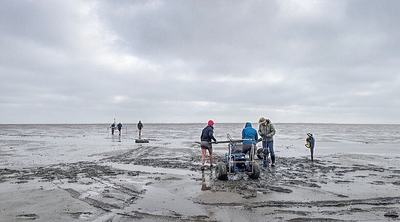 Geophysikalische Messung im Watt Geophysikalische Messung im Watt