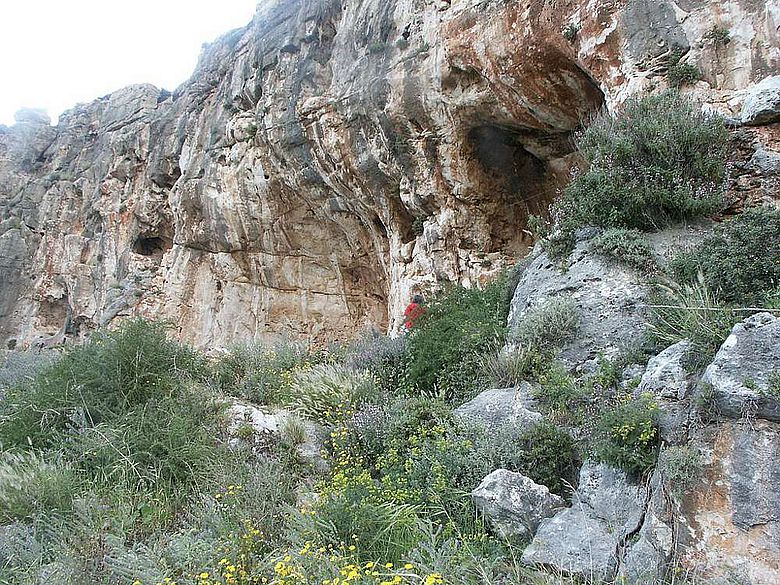 Eingang zur Misliya-Höhle, Karmelgebirge, Israel