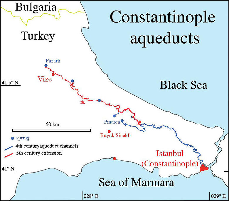 Karte: Aquädukt von Konstantinopel