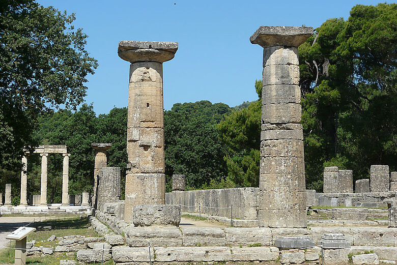 Blick in das Heiligtum von Olympia