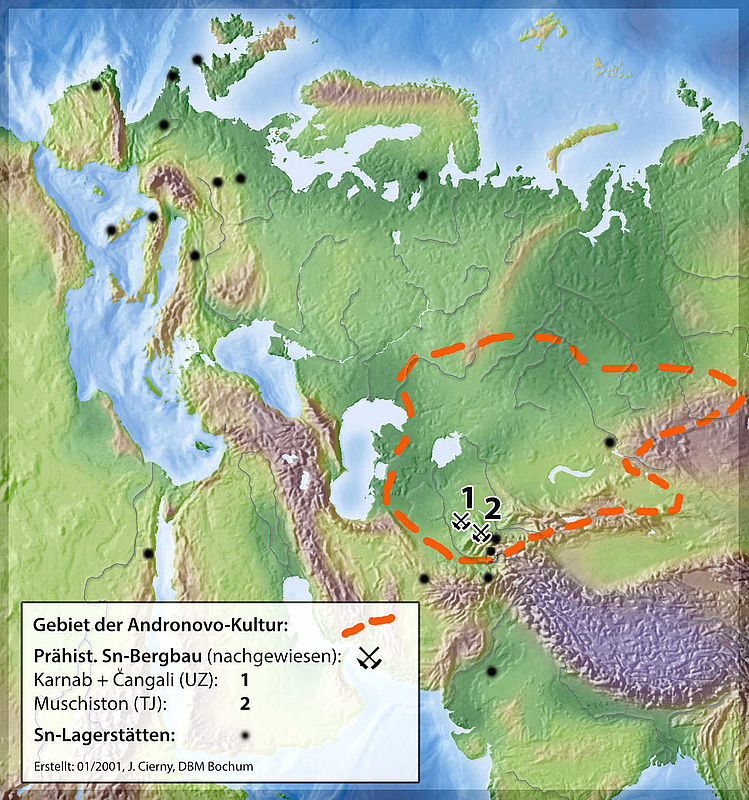 Karte: Prähistorischer Zinnbergbau Karte: Prähistorischer Zinnbergbau
