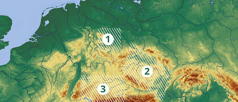 Lage der betrachteten Regionen