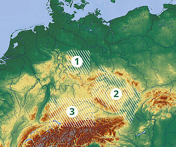 Lage der betrachteten Regionen