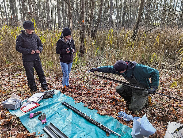 Probebohrung am Fundort