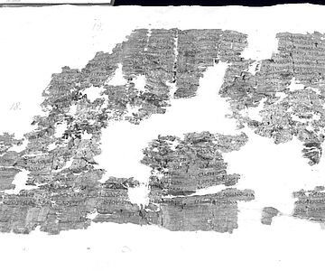 Entrollter Papyrus aus Herculaneum