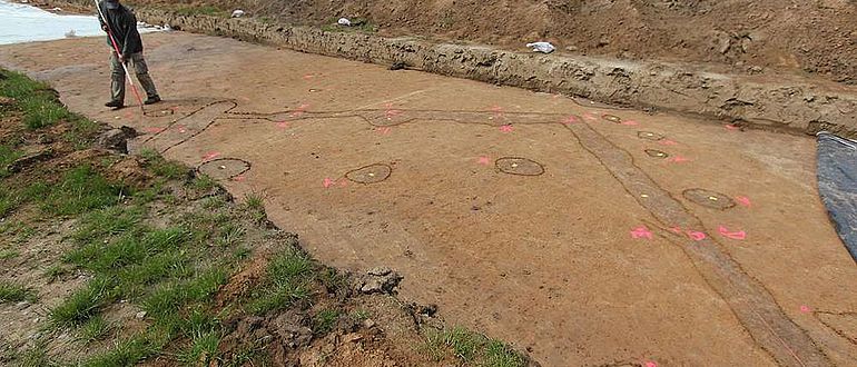 Ecke eines bandkeramischen Hauses