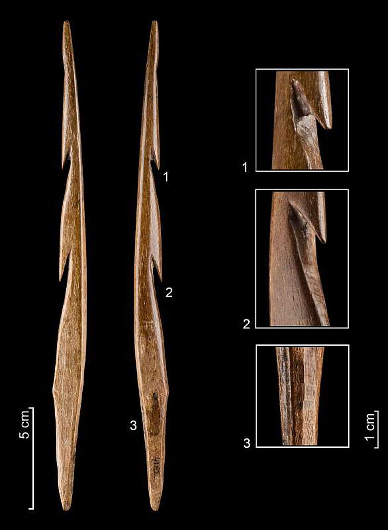 13.000 Jahre alten Fischspeerspitze aus Knochen