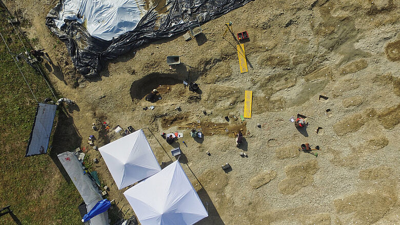 Ausgrabung des frühmittelalterlichen Gräberfeldes in Bad Füssing