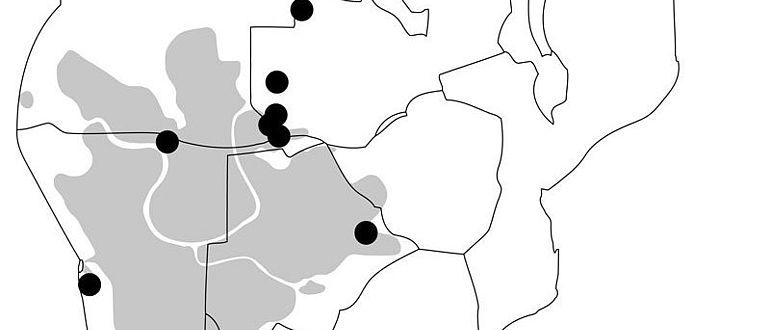 Verbreitung der Khoisan-Völker im südlichen Afrika