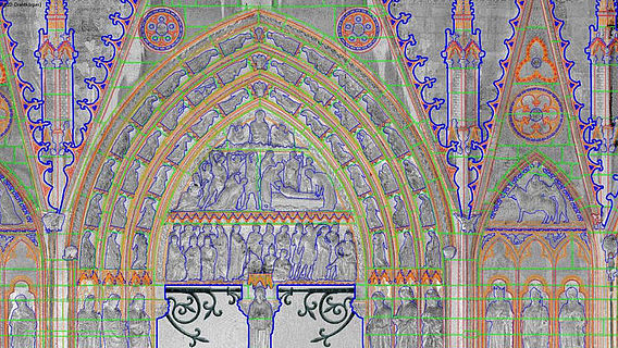 CAD-Umzeichnung Portal Notre Dame
