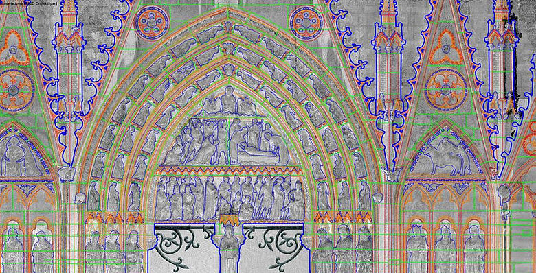 CAD-Umzeichnung Portal Notre Dame
