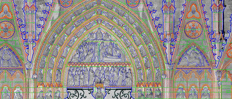 CAD-Umzeichnung Portal Notre Dame