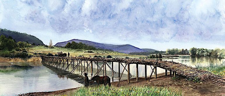 Rekonstruktion der Brücke von Cornaux/Les Sauges von P. Roeschli