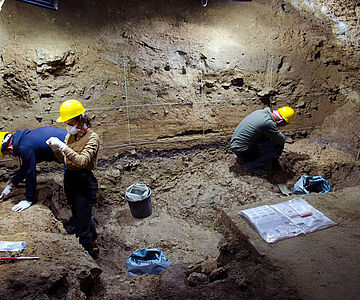 Ausgrabung 2021 in der Bacho-Kiro-Höhle