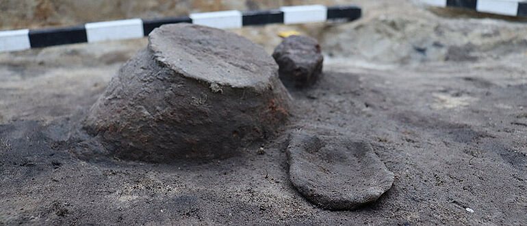 Keramikfunde in situ Keramikfunde in situ