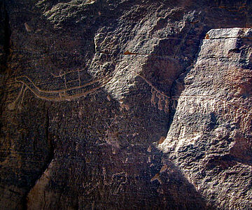 Felsbild in der ägyptischen Wüste