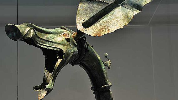 "Carnyx", eine Kriegstrompete aus der Zeit um 150 v. Chr.