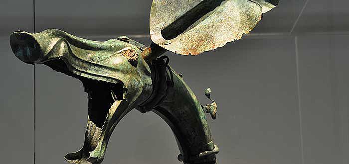 "Carnyx", eine Kriegstrompete aus der Zeit um 150 v. Chr.