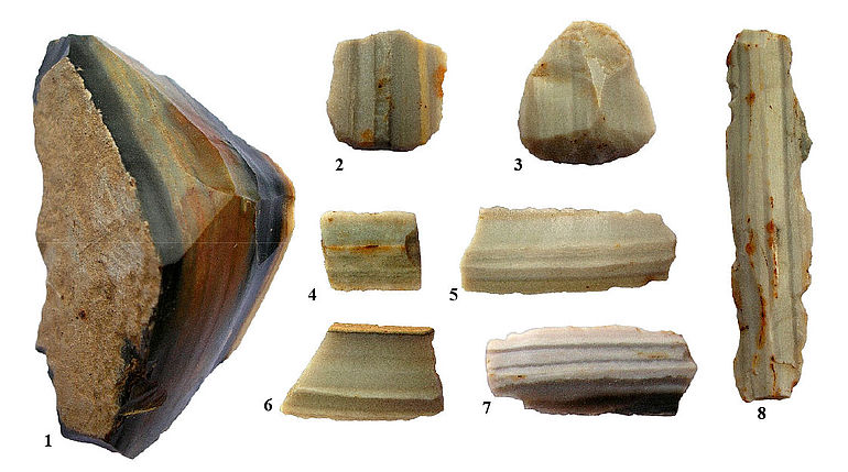 Schilterner Artefakte aus Arnhofener Plattenhornstein Schilterner Artefakte aus Arnhofener Plattenhornstein