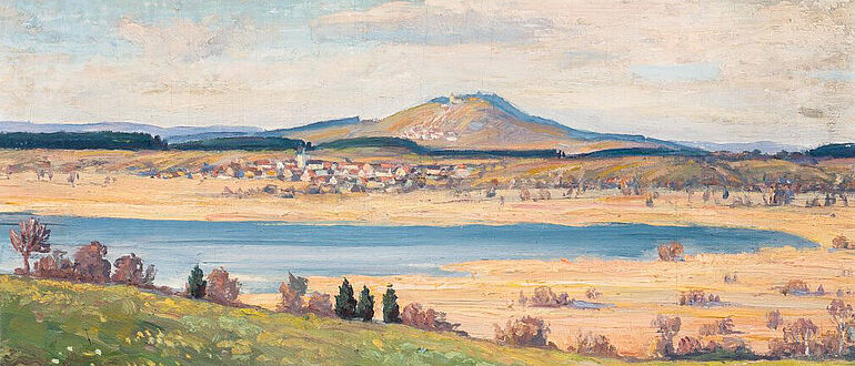 Blick auf Buchau und den Bussen