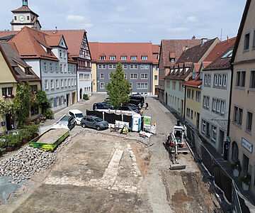 Grabungsfläche in Rothenburg