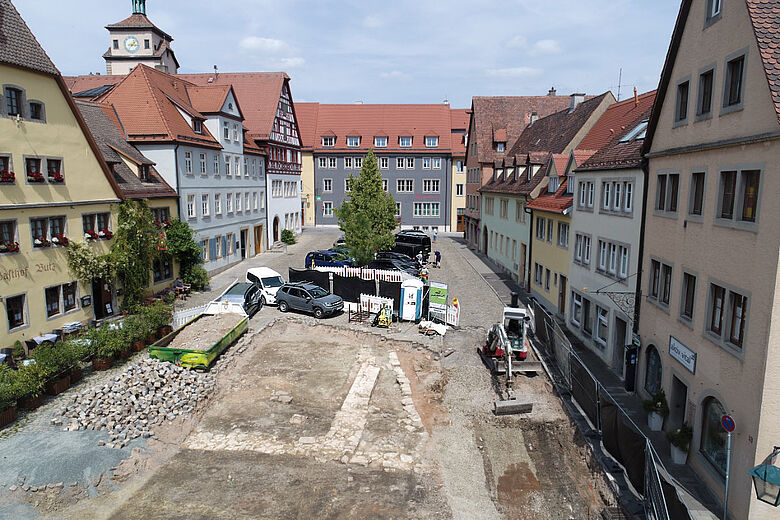 Grabungsfläche in Rothenburg