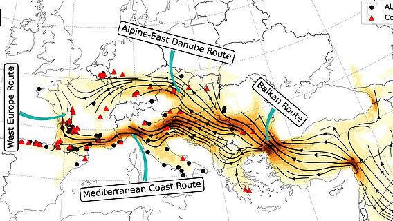 Populationsfluss 44.000 - 41.000 BP