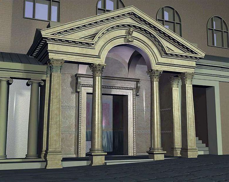 3-D-Rekonstruktion des Hadrianstempels