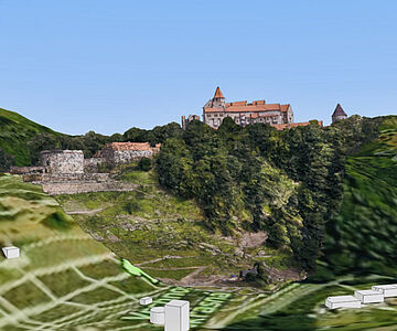 Schloss Pernstejn im 4D-Browser