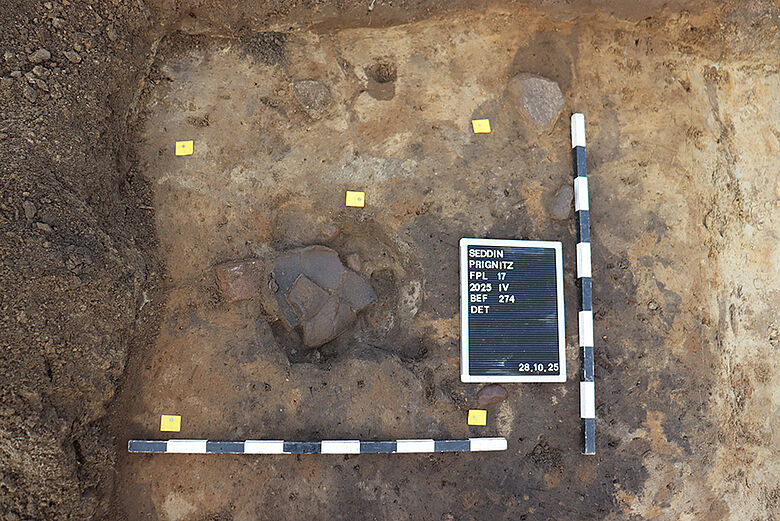 Fundsituation Keramik, Befund 274, Schnitt 2025/IV