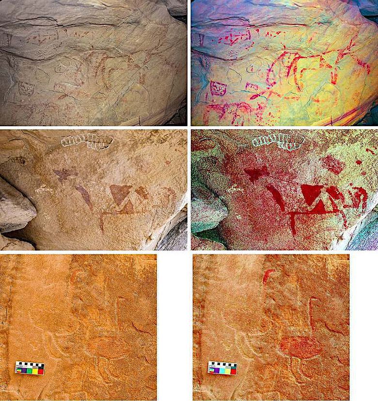Bemalte Felszeichnungen aus dem nördlichen Saudi-Arabien geben Hinweise auf die Bedeutung der Pigmentverarbeitung